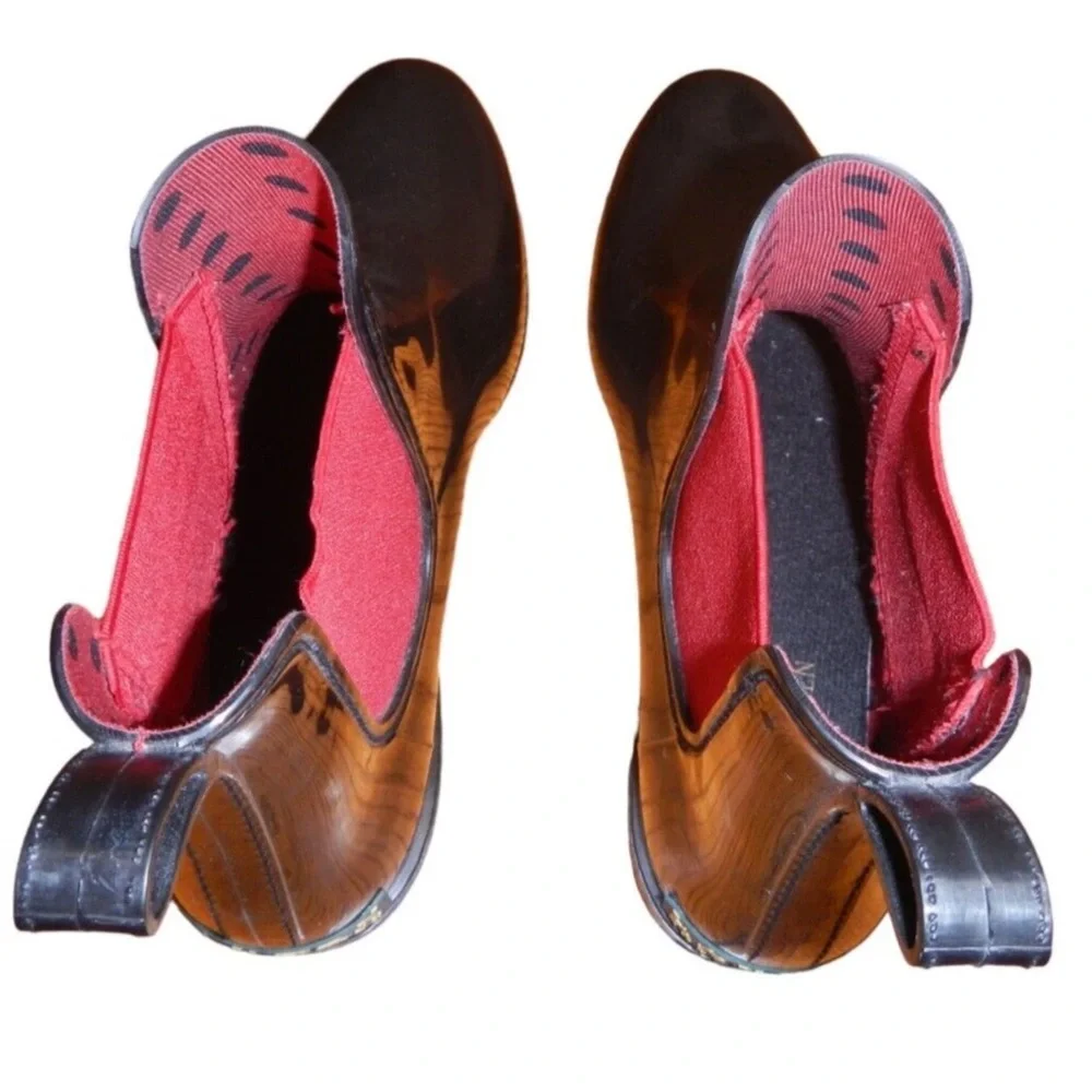 Men's Black Chelsea Rain Boots with Red Lining